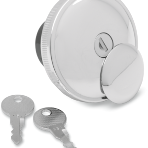 Screw-In Locking Gas Cap - Vented - Chrome