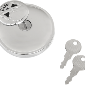Locking Gas Cap - Skull - Non-Vented - Chrome