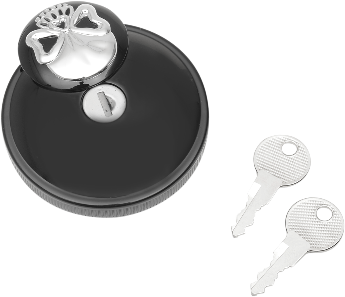 Locking Gas Cap - Skull - Vented - Gloss Black - Image 2