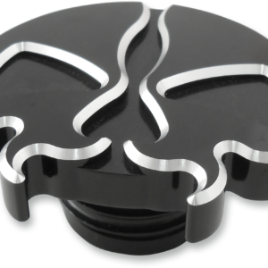 Gas Cap - Non-Vented - Split Skull - Black