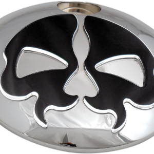 Fuel Door - Split Skull - Chrome with Black