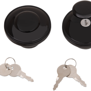 Screw-In Locking Gas Cap - Non-Vented - Gloss Black