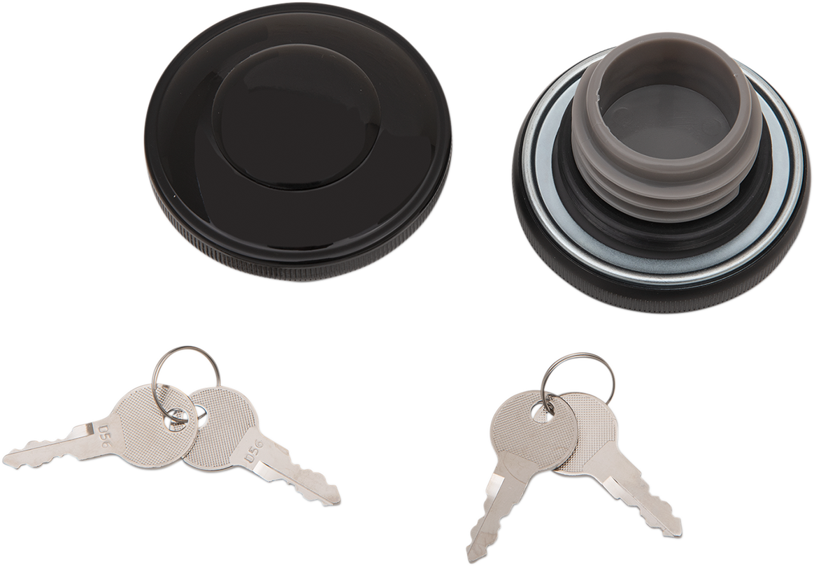 Screw-In Locking Gas Cap - Non-Vented - Gloss Black - Image 2