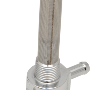 "Click-Slick" Fuel Petcock - Straight - Chrome - 3/8" NPT