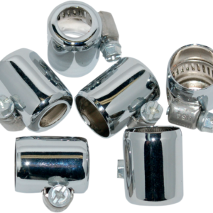Fuel Line Hose Clamp - Chrome - 1/4" - 5/16" - 6-Pack