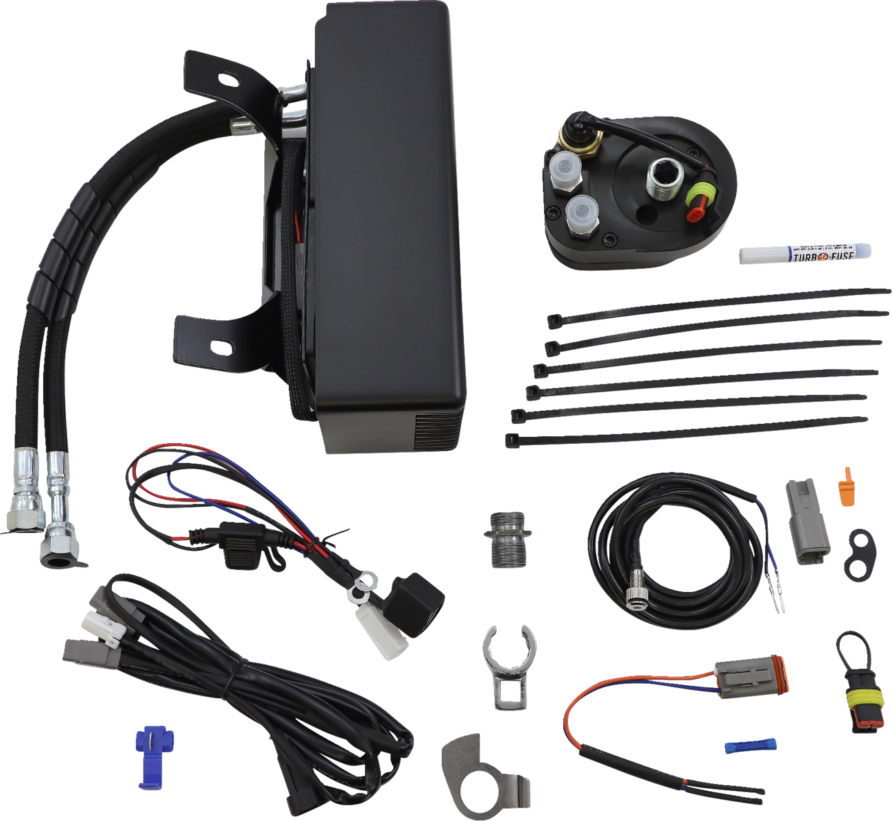 Oil Cooler Kit - Flat Black - Touring - Image 2