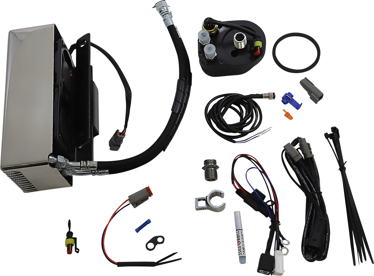 Oil Cooler Kit - Chrome - Touring