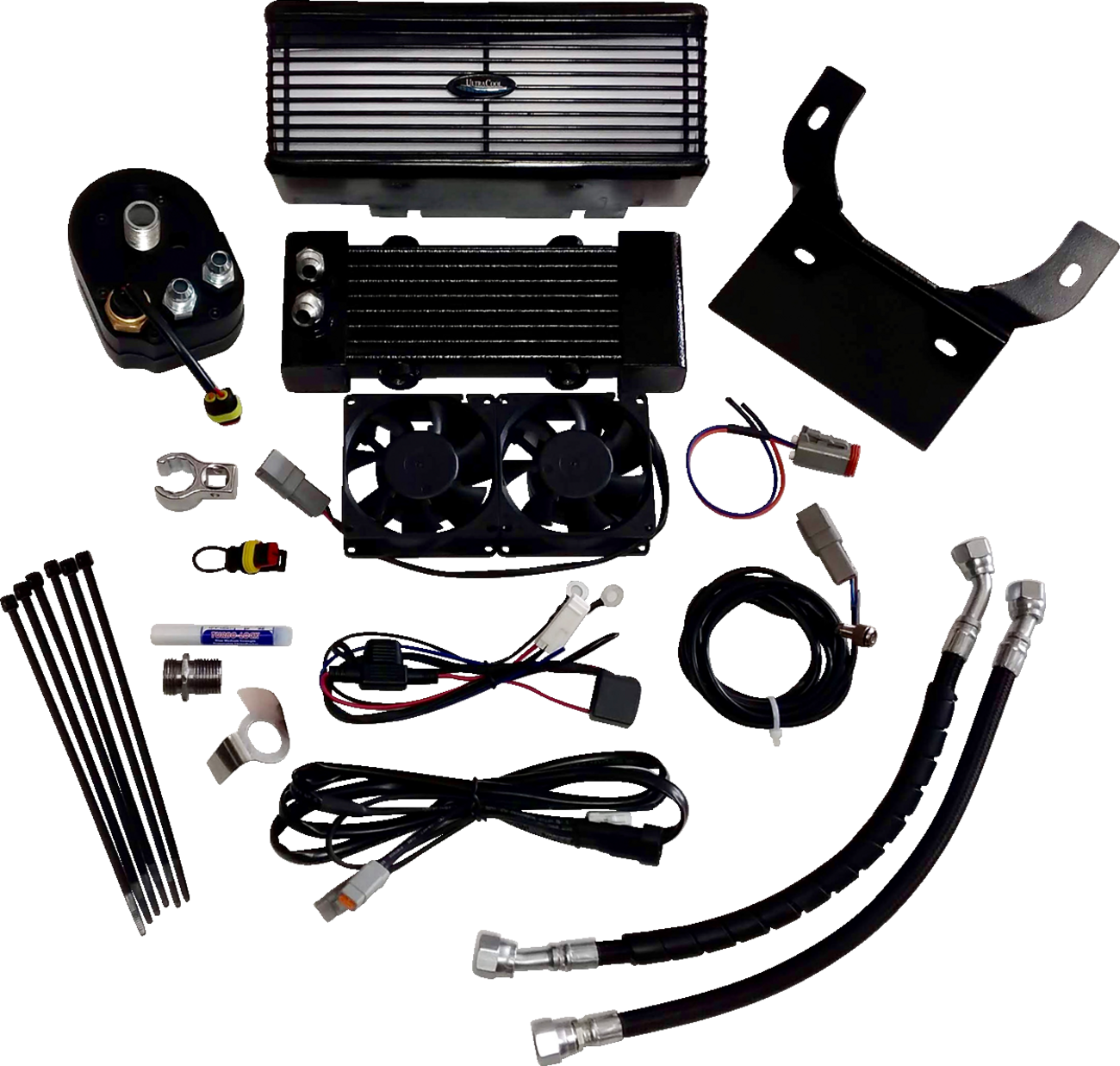 Oil Cooler Kit - Flat Black - Dyna - Image 2