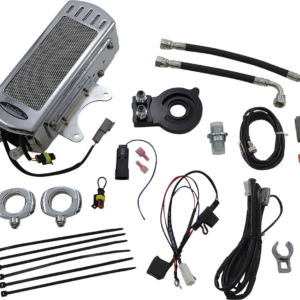 Side Mount Oil Cooler Kit - Chrome - M8 Touring/Trike