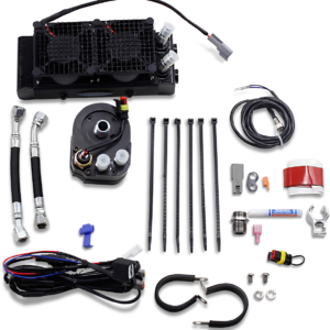 Oil Cooler Kit - Naked - Black - Dyna/FXR/Softail/Touring