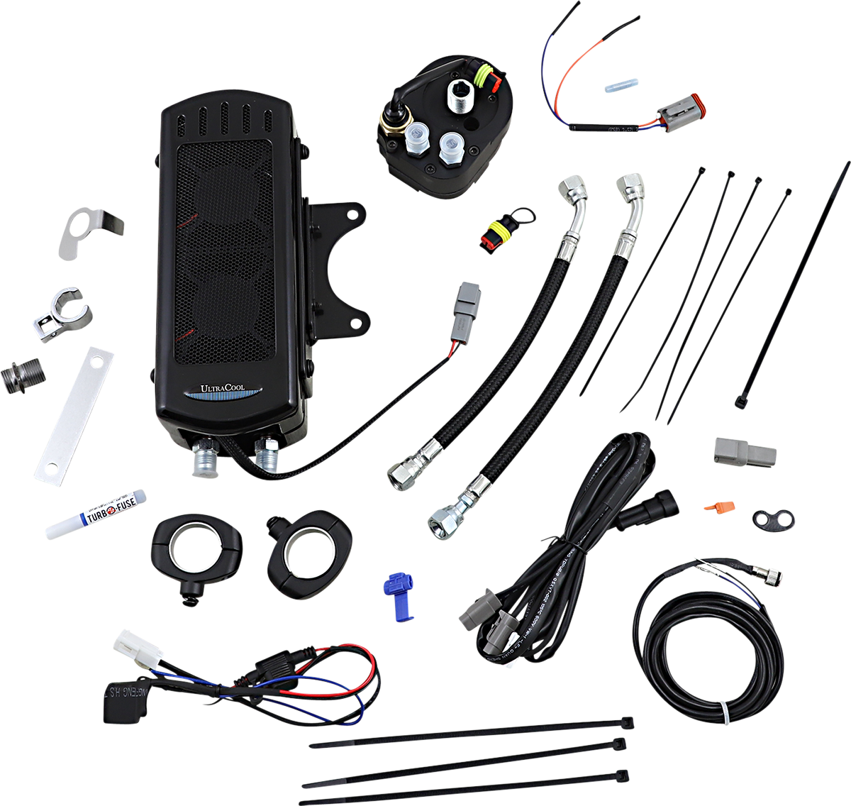 Oil Cooler Kit - Gloss Black - Touring/Trike