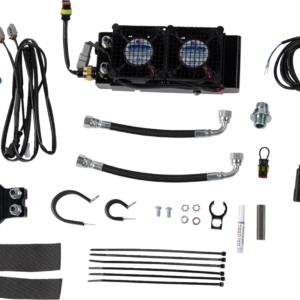 Side Mount Oil Cooler Kit - Naked - Black