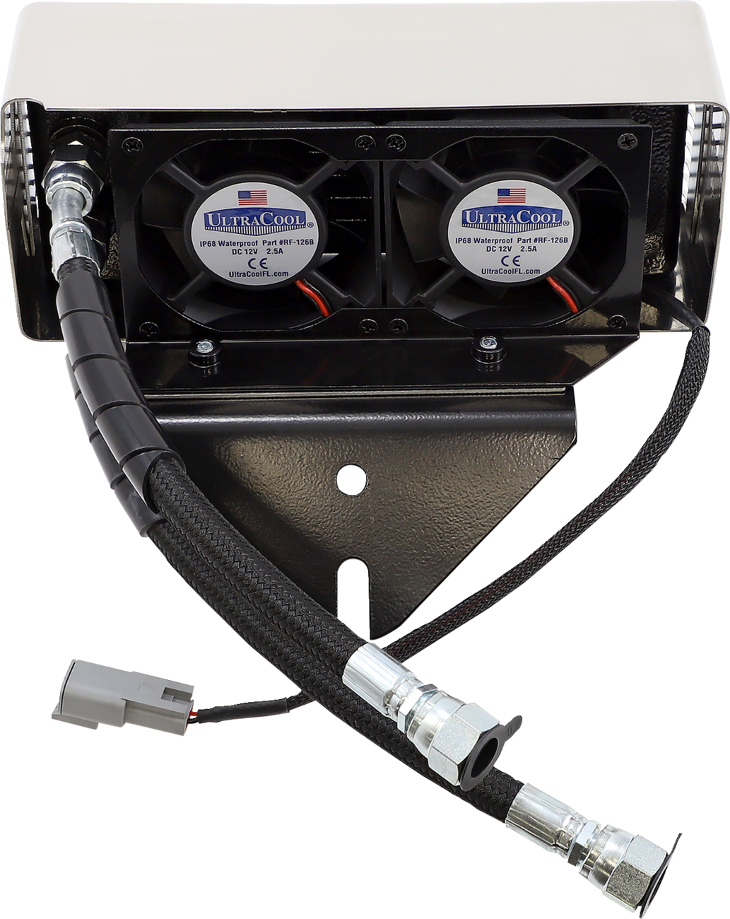 Oil Cooler Kit - Chrome - Dyna - Image 2