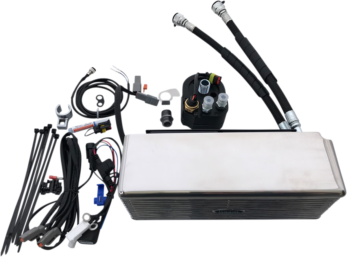 Oil Cooler Kit - Chrome - Dyna - Image 3