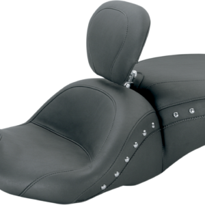 Lowdown Seat with Driver Backrest - Chrome Studded