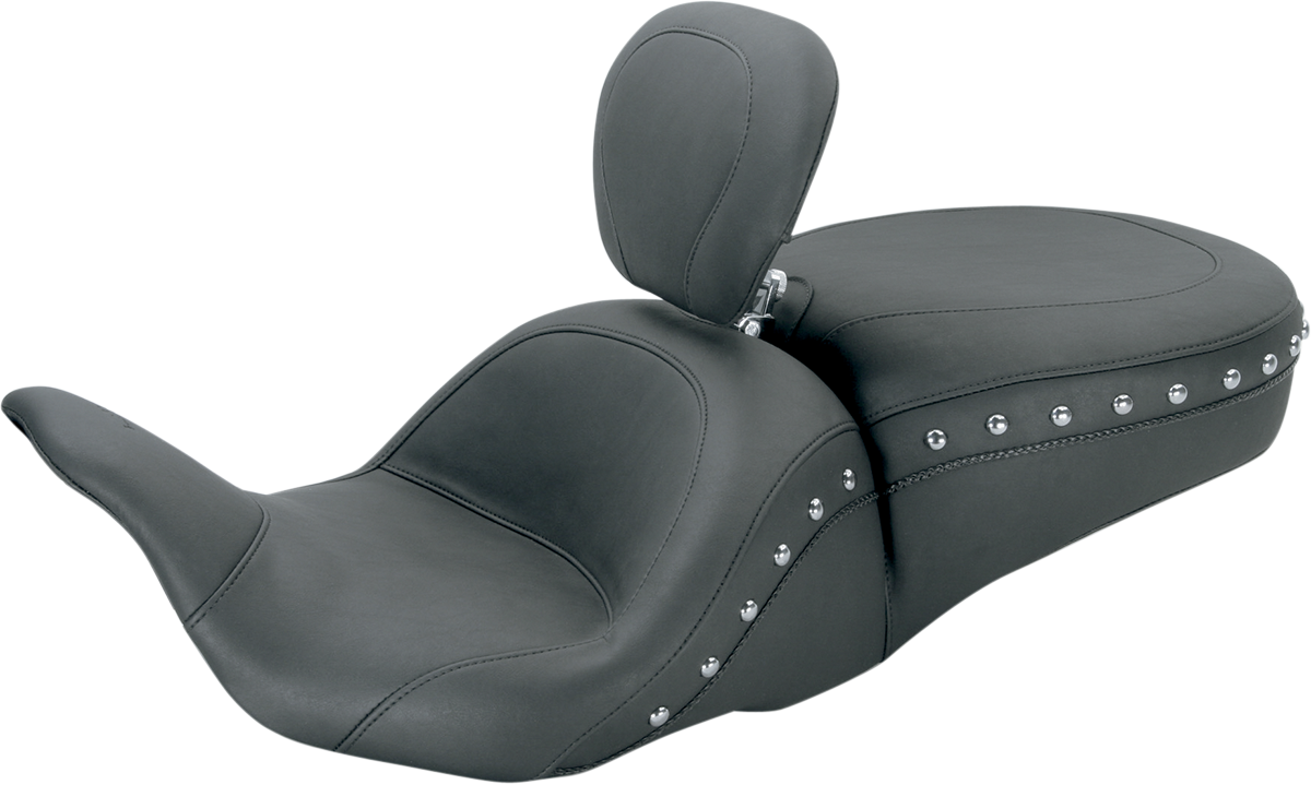Lowdown Seat with Driver Backrest - Chrome Studded