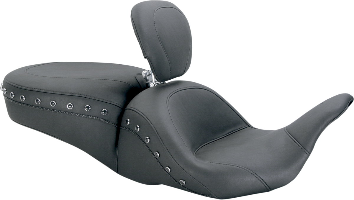 Lowdown Seat with Driver Backrest - Black Studded