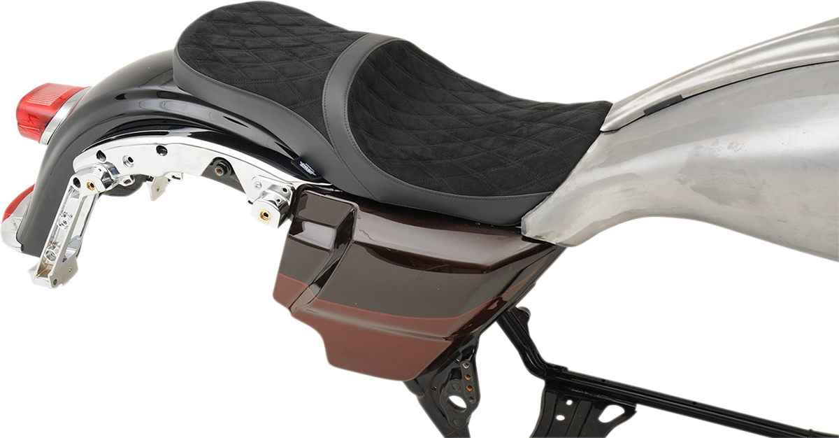 Low Touring Seat - Diamond - Ness Winged Tanks - FL '08-'23 - Image 6