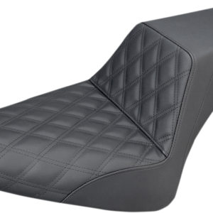 Step-Up Seat - Front Lattice Stitch - Black - FLS