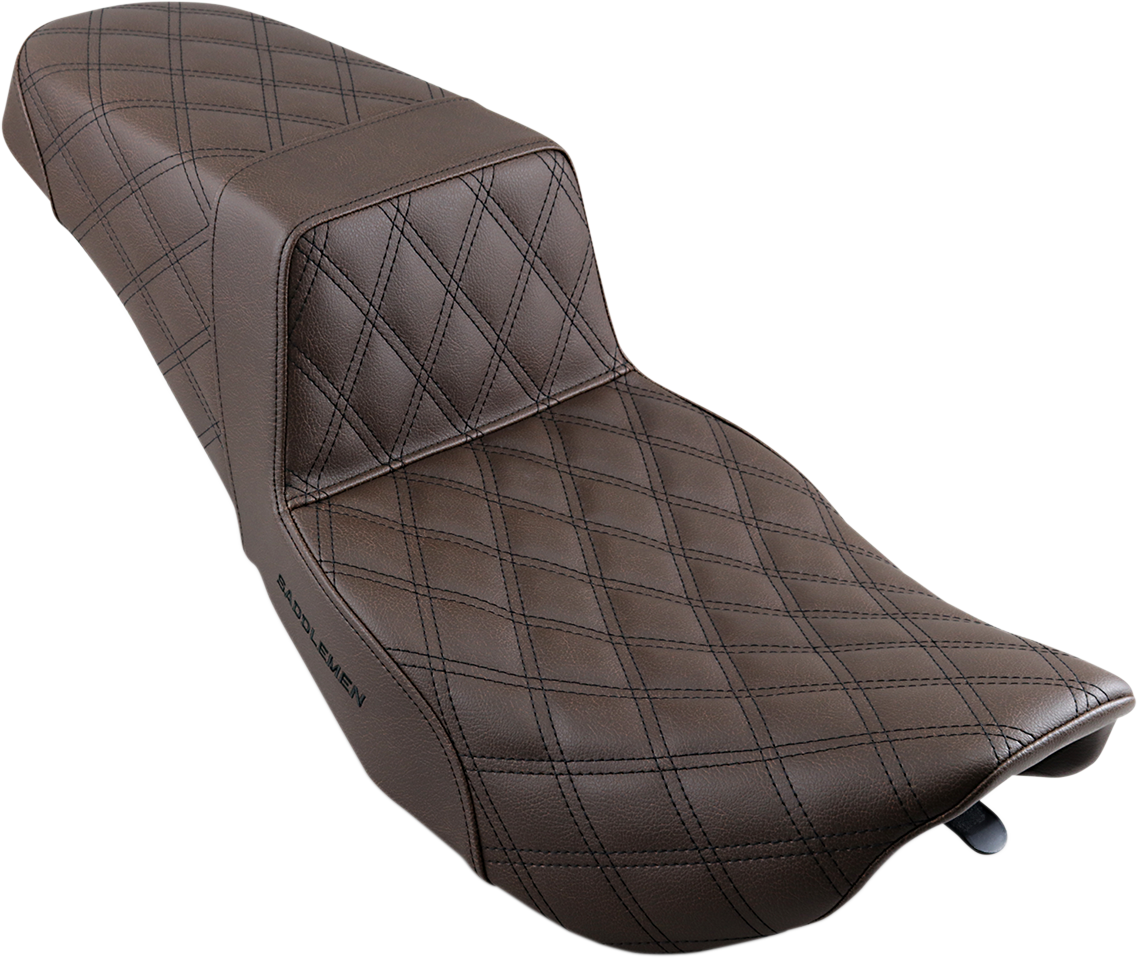 Step-Up Seat - Full Lattice Stitch - Brown - Image 3