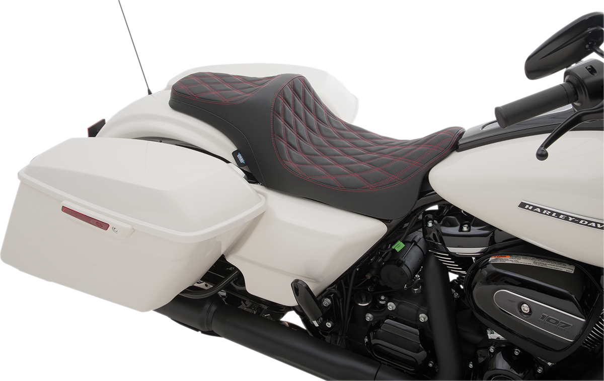 Predator III Seat - Double Diamond - Red Stitched - FL '08-'23 - Image 2