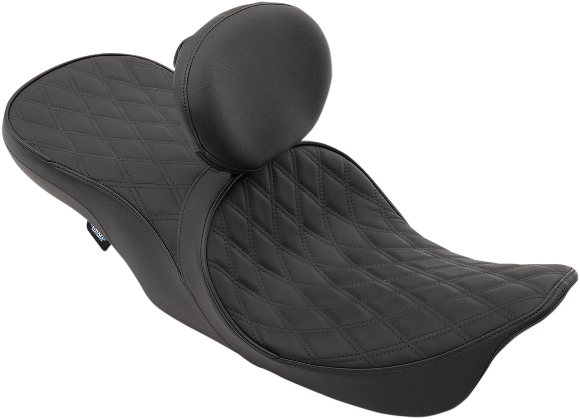 Low Forward Touring Seat - Double Diamond - Driver Backrest - FLHR/FLHX '99-'07 - Image 3