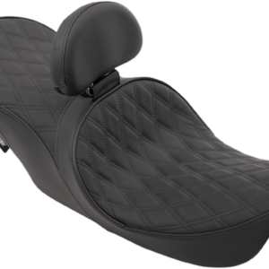 Low Forward Touring Seat - Double Diamond - Driver Backrest - FLHR/FLHX '99-'07