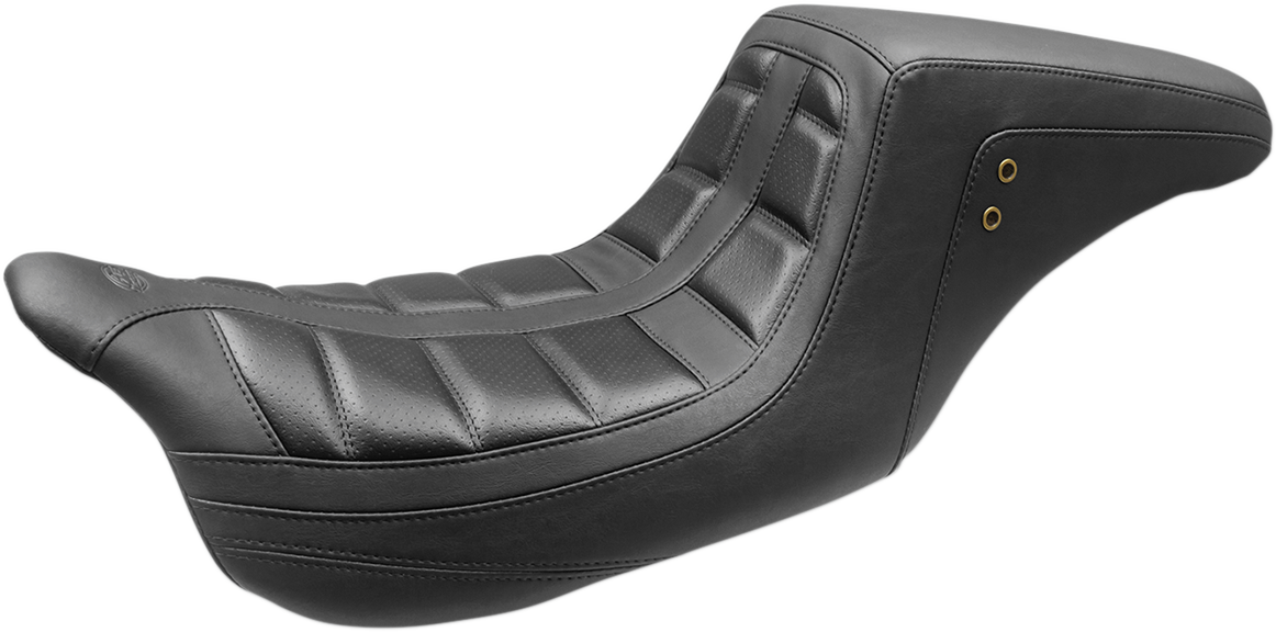 Squareback One-Piece Seat - Tuck and Roll - Black w/ Black Stitching