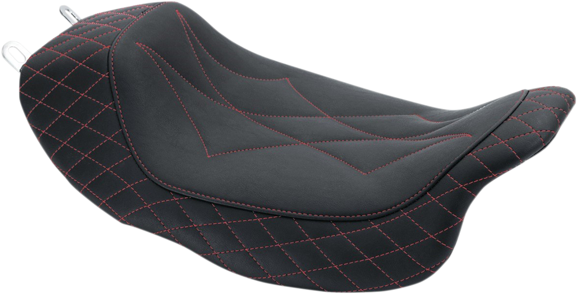 Revere Solo Seat - Diamond - Red Stitched