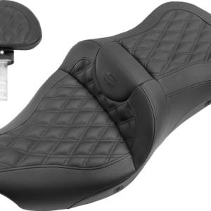 Roadsofa™ Seat - with Backrest - Full Lattice Stitch - Heated - '08-'23 FLH/FLT