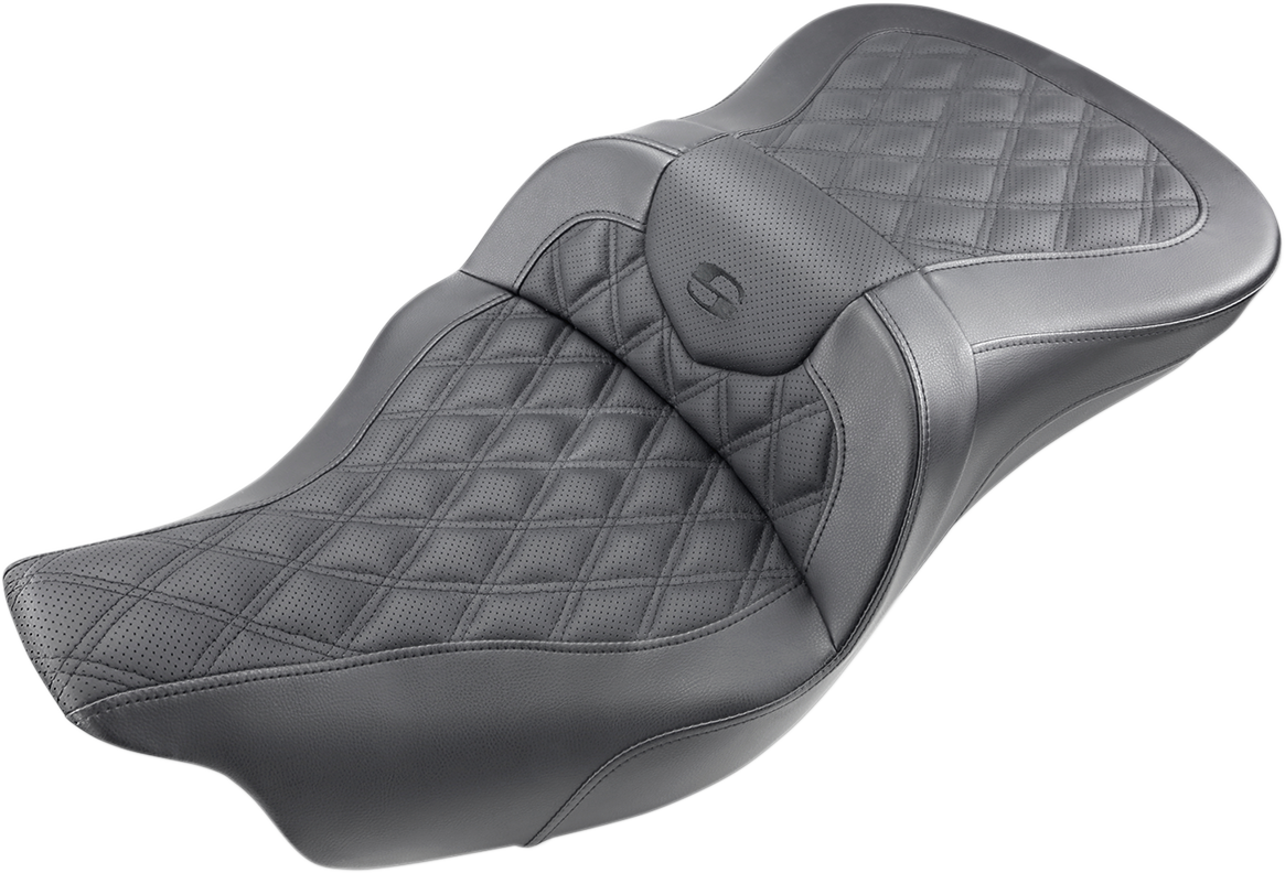 Roadsofa™ Seat - Full Lattice Stitch - without Backrest - Black - '09-'23 FLHTCUTG