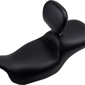 Maverick Daddy Long Legs Seat - With Backrest - Black - Smooth - FL '08-'23