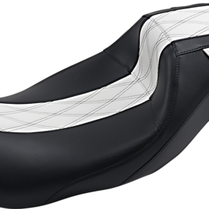 Outcast Daddy Long Legs Seat - Full-Length - w/o Backrest - Black w/White Double Diamond - FL