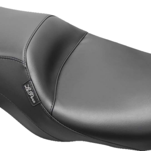 Outcast Seat - 2-Up - Without Backrest - Smooth - Black - FL '08-'23