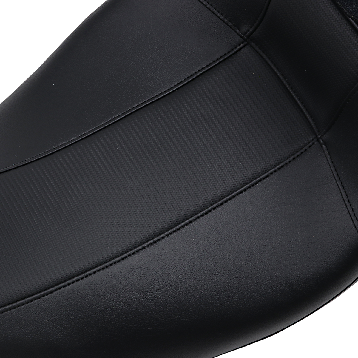 Outcast GT Seat - 2-Up - With Backrest - Black Carbon Fiber - FL '08-'23