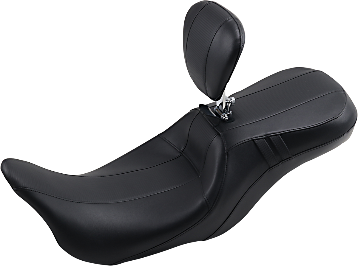 Outcast GT Seat - 2-Up - With Backrest - Black Carbon Fiber - FL '08-'23 - Image 2
