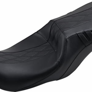 Outcast GT-2 Seat - 2-Up - w/o Backrest - Black Double Diamond - Perforated - FL '08-'23