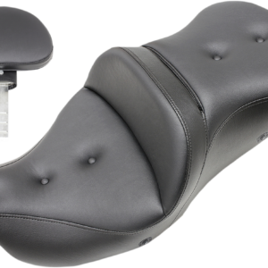 Pillow-Top Roadsofa™ Seat - with Backrest - Heated - Black - FLH/FLT '08-'23
