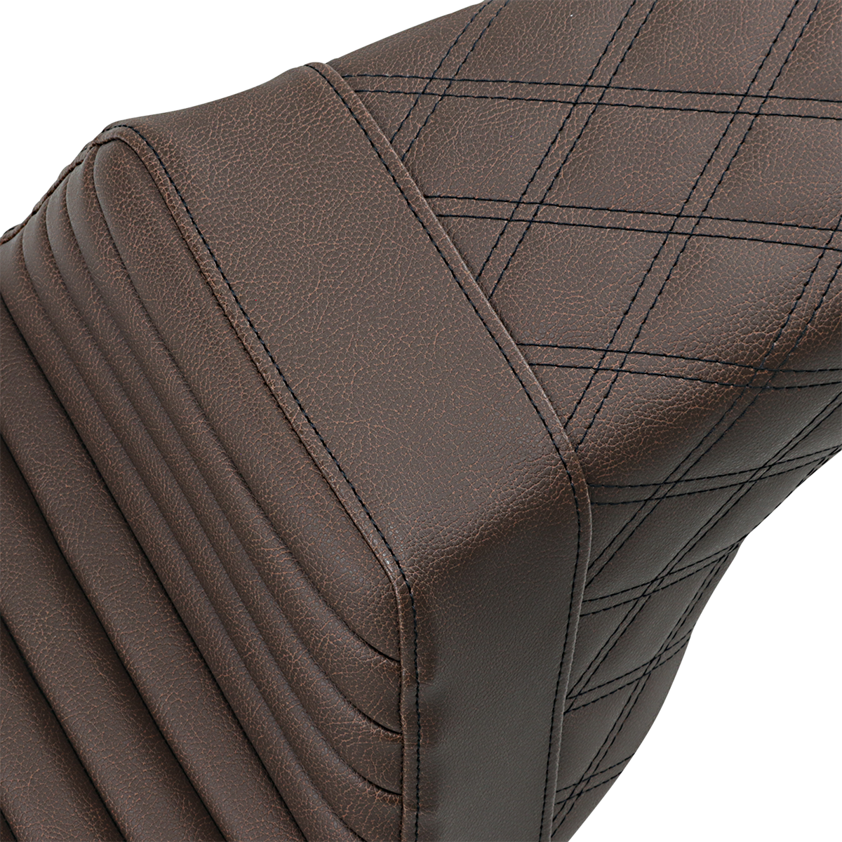 Step-Up Seat - Front Tuck-n-Roll/Rear Lattice Stitch - Brown - Image 2