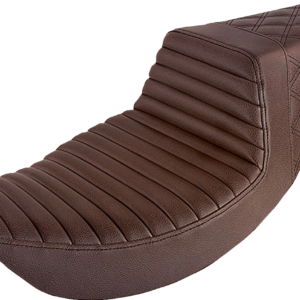 Step-Up Seat - Front Tuck-n-Roll/Rear Lattice Stitch - Brown