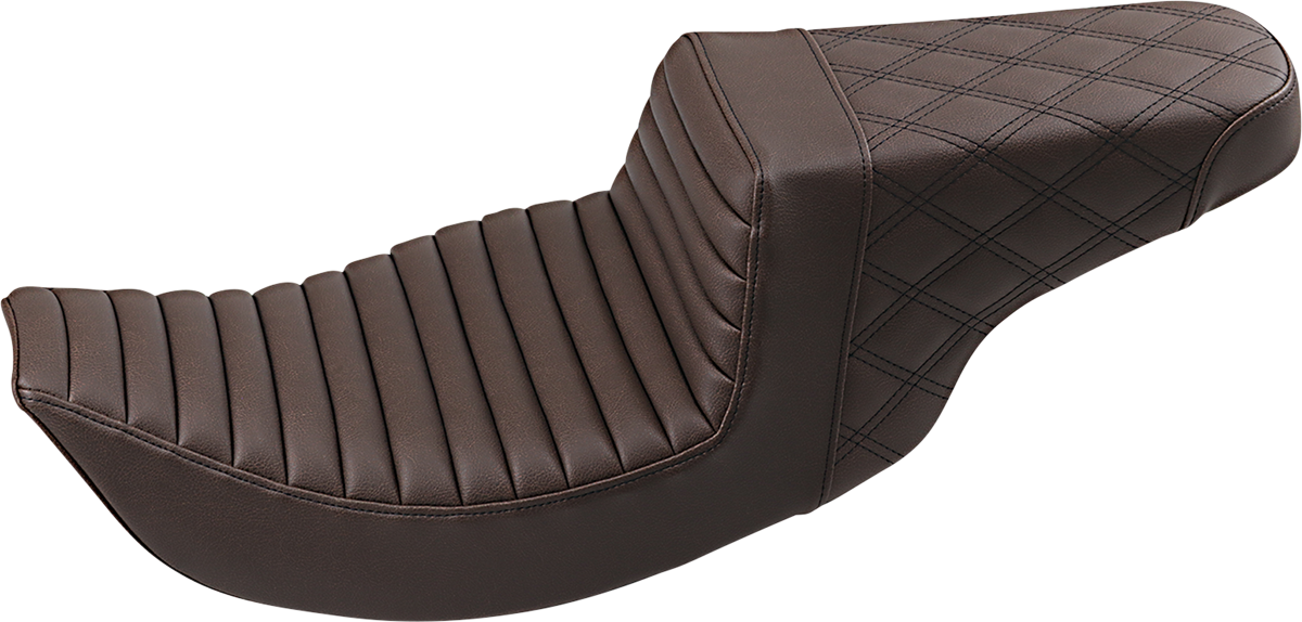 Step-Up Seat - Front Tuck-n-Roll/Rear Lattice Stitch - Brown - Image 3