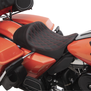 Forward Low Solo Seat - Diamond - Red Stitched - FL '08-'23