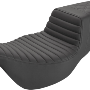 Step-Up Seat - Extended Reach - Front Tuck-n-Roll/Rear Lattice Stitch - Black - FL '08-'23