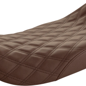 Renegade Solo Seat - Lattice Stitched - Brown - FLH '97-'07