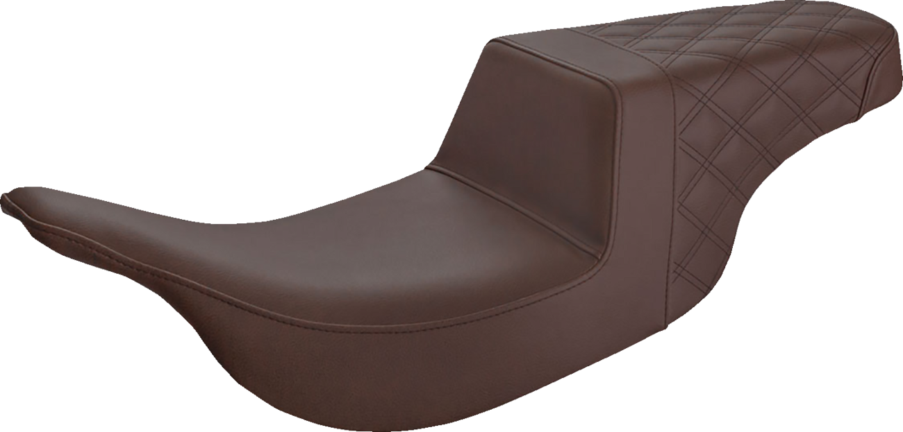 Step-Up Seat - Rear Lattice Stitch - Brown