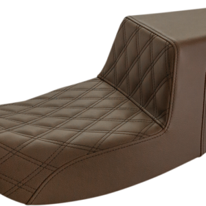 Step-Up Seat - Front Lattice Stitch - Brown