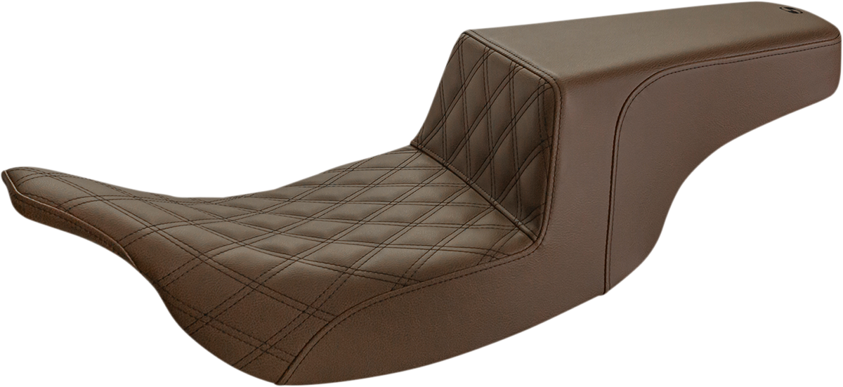 Step-Up Seat - Front Lattice Stitch - Brown