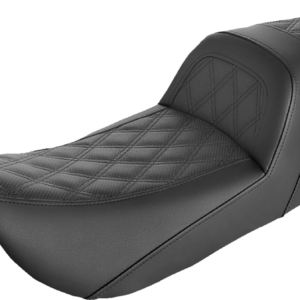 Slim Seat - Black - Lattice Stitch - '99-'07 FLHT/FLTR
