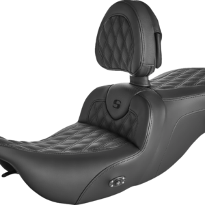 Roadsofa™ Seat - with Backrest - Full Lattice Stitch - Heated - '99-07 FL