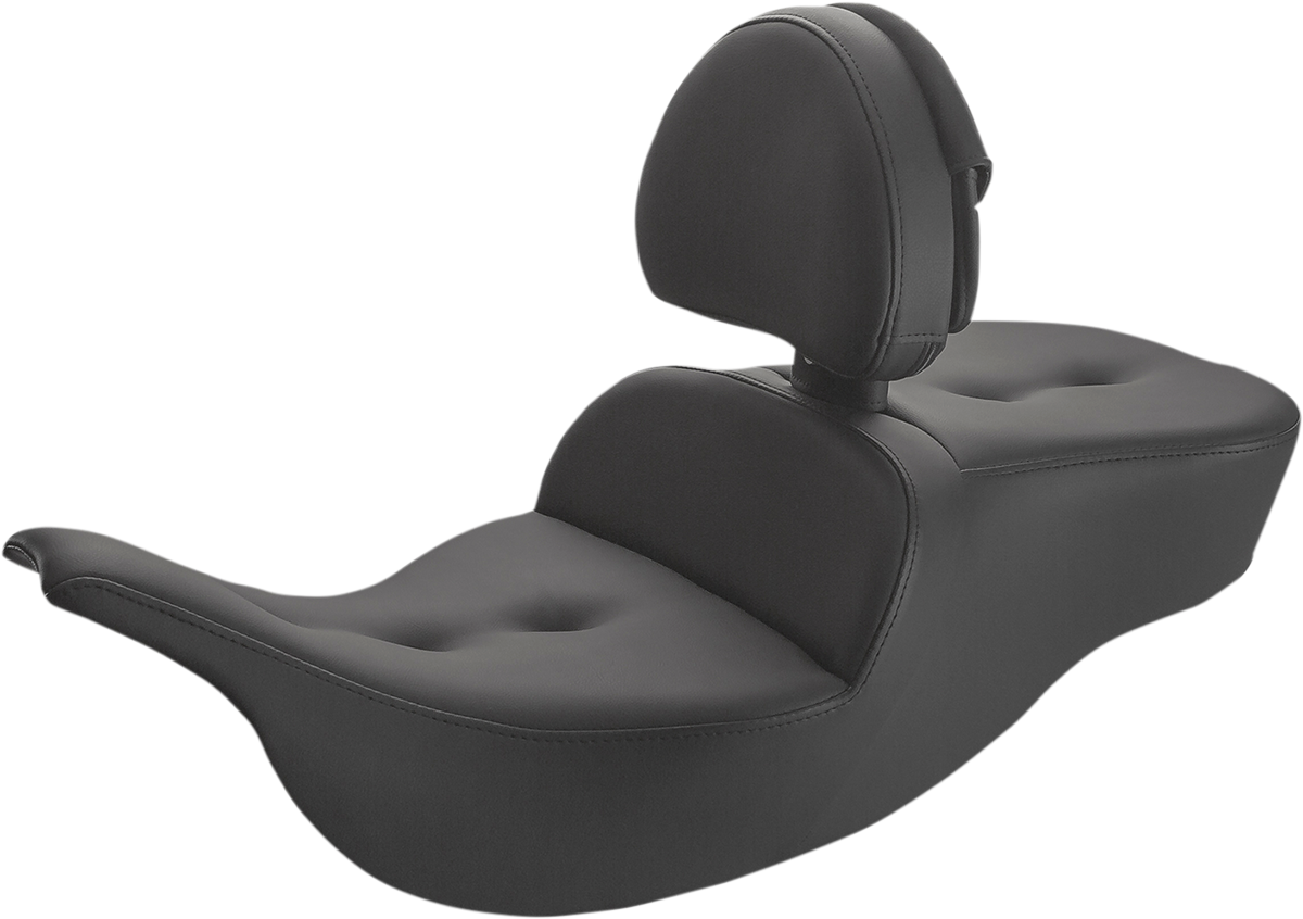 Roadsofa™ Pillow Top Seat - With Backrest - Black